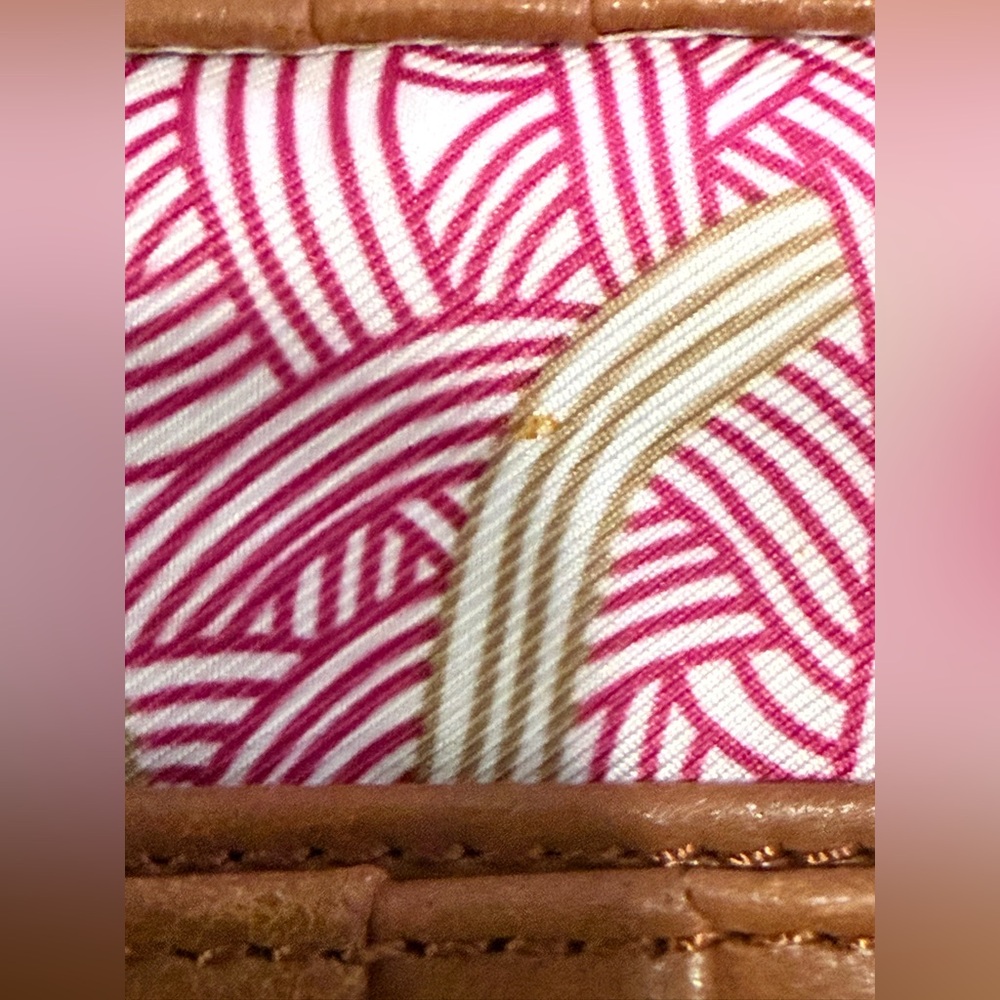 The Sak light brown leather wallet w/ colorful stripes on front (read) - Picture 13 of 14